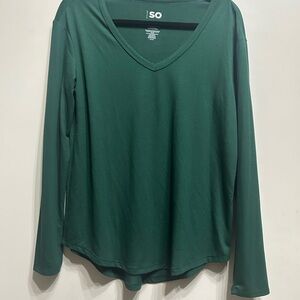 SO Women's Forest Green Long Sleeve Tee
